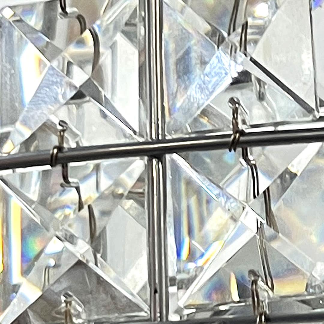 Luminaire Hira artisanal en verre et métal