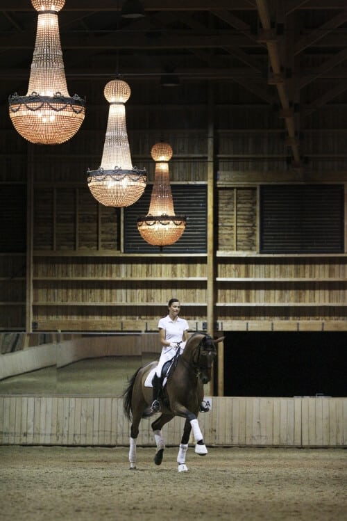 Suspension Parachute haras — luminaire cristaux Flambeau Spiridon Deco